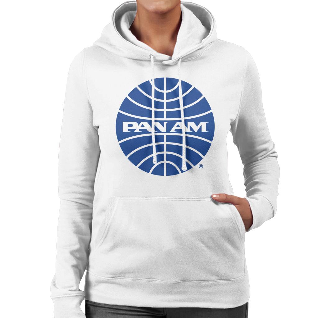 Pan Am Blue Outline Logo Women's Hooded Sweatshirt product image 4