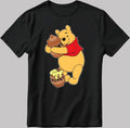 Disney Winnie the Pooh, Short Sleeve White-Black Men's / Women's T Shirt L902