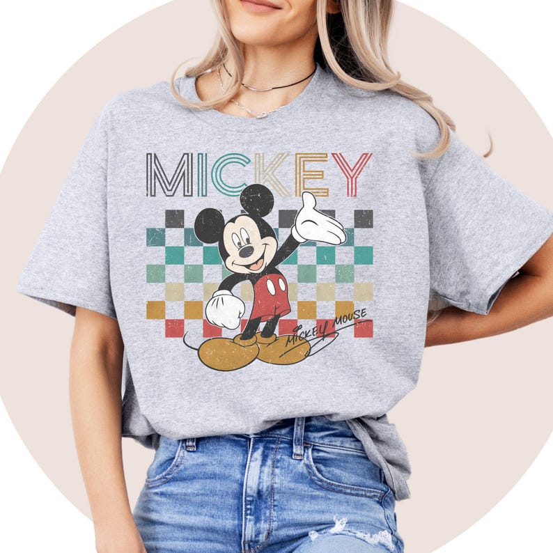 Mickey Retro T-Shirt | Disneyland Shirt | Mickey  Birthday Tshirt | Shirt Sweatshirt Hoodie | Mickey Birthday Party