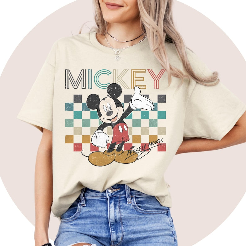 Mickey Retro T-Shirt | Disneyland Shirt | Mickey  Birthday Tshirt | Shirt Sweatshirt Hoodie | Mickey Birthday Party
