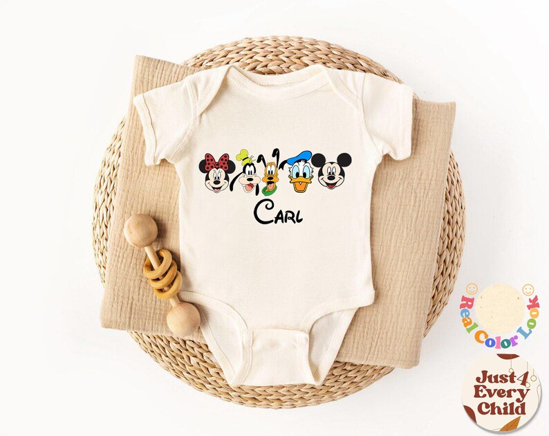 Custom Name Mickey & Friends  Kids Shirt, Disney Custom Toddler T-Shirt, Custom Mickey And Friends Baby Bodysuit, Birthday Gift Tee