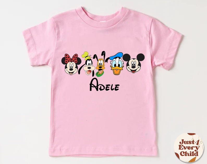 Custom Name Mickey & Friends  Kids Shirt, Disney Custom Toddler T-Shirt, Custom Mickey And Friends Baby Bodysuit, Birthday Gift Tee