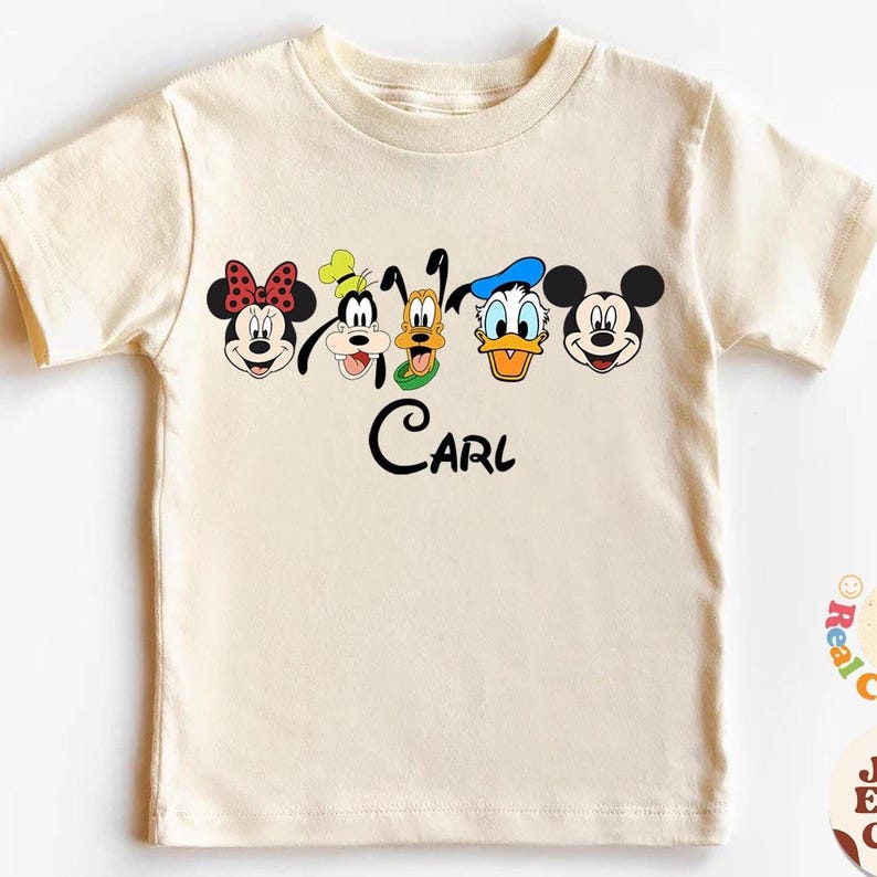 Custom Name Mickey & Friends  Kids Shirt, Disney Custom Toddler T-Shirt, Custom Mickey And Friends Baby Bodysuit, Birthday Gift Tee