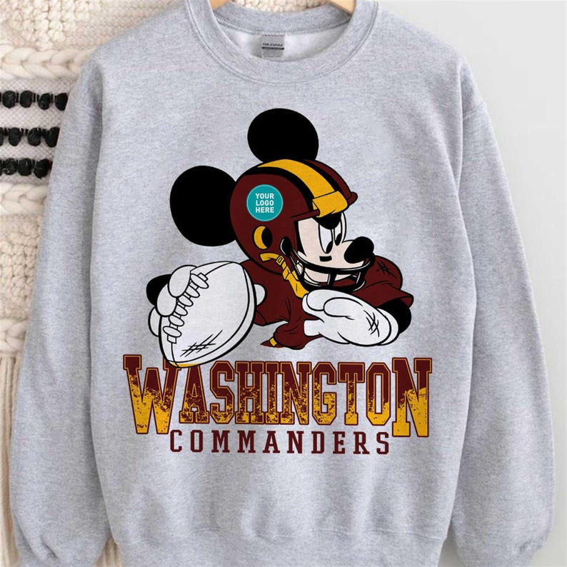 CUSTOM Football Team Inspired Mickey Sweatshirt, All Teams Available Football Matching Disney Shirts, Custom Sports Team For Men Women Kids