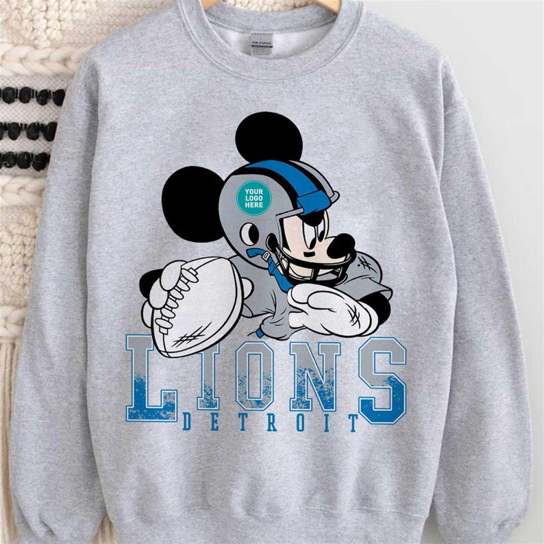 CUSTOM Football Team Inspired Mickey Sweatshirt, All Teams Available Football Matching Disney Shirts, Custom Sports Team For Men Women Kids