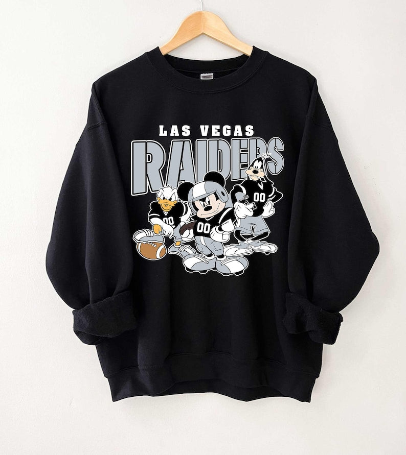 CUSTOM Football Team Inspired Mickey and Friends Sweatshirt, All Teams Available Football Matching Shirts, Custom NFL Football Team