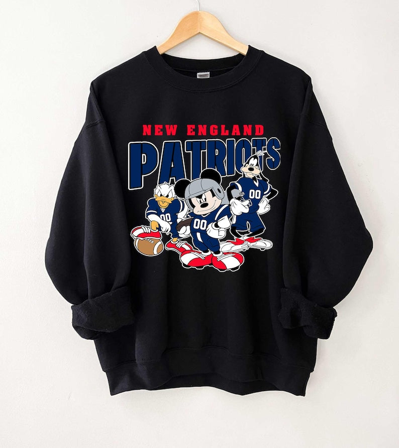 CUSTOM Football Team Inspired Mickey and Friends Sweatshirt, All Teams Available Football Matching Shirts, Custom NFL Football Team
