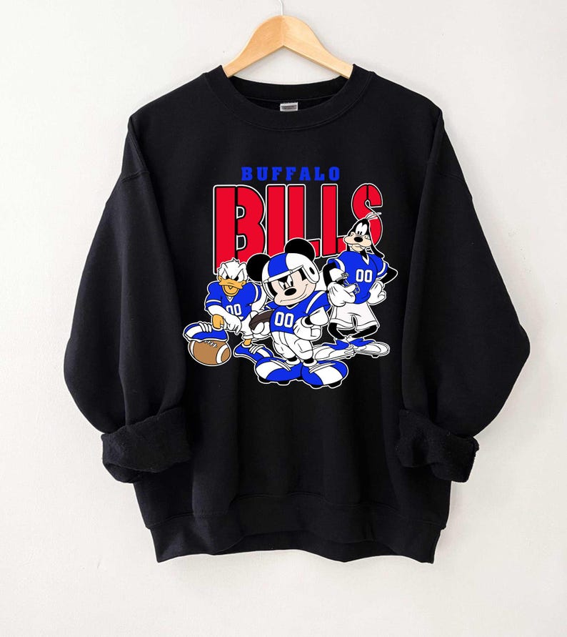CUSTOM Football Team Inspired Mickey and Friends Sweatshirt, All Teams Available Football Matching Shirts, Custom NFL Football Team