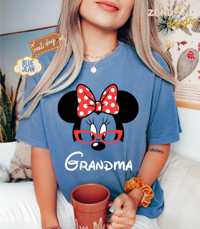 Comfort Colors® Disney Grandpa and Grandma Shirt, Mickey Grandpa T-Shirt, Minnie Grandma Shirt, Grandparents Sweatshirt, Disney Couple Tee