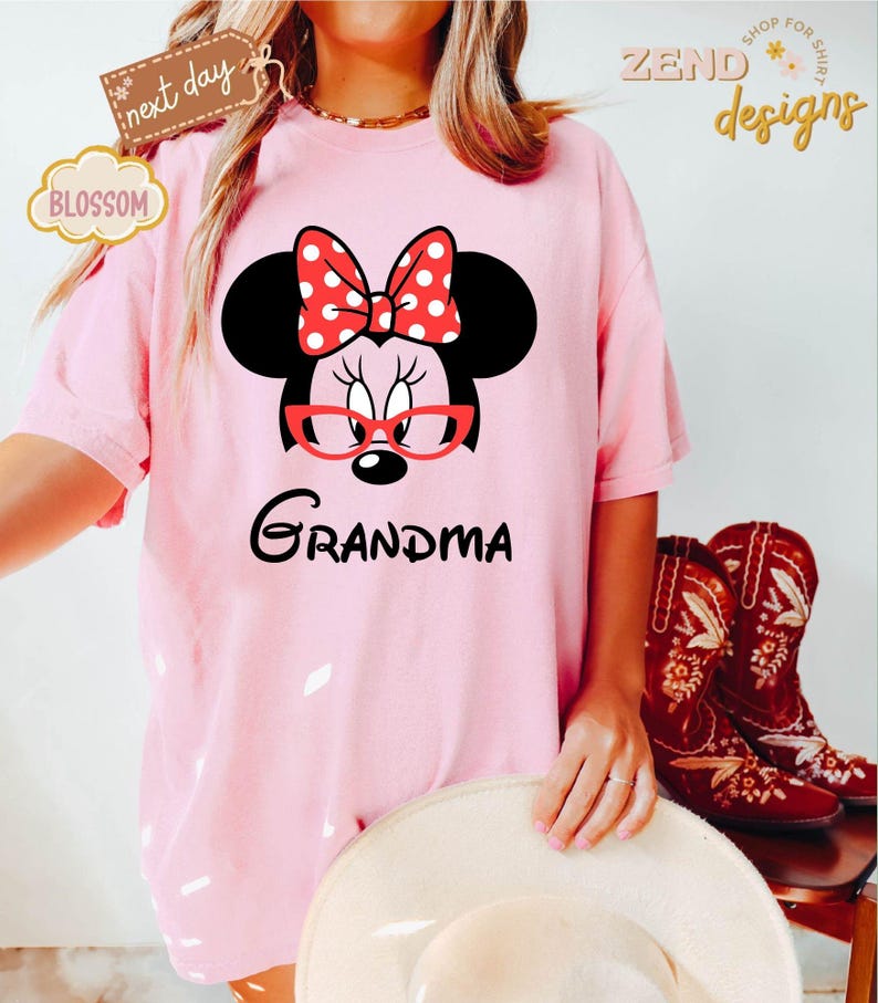 Comfort Colors® Disney Grandpa and Grandma Shirt, Mickey Grandpa T-Shirt, Minnie Grandma Shirt, Grandparents Sweatshirt, Disney Couple Tee