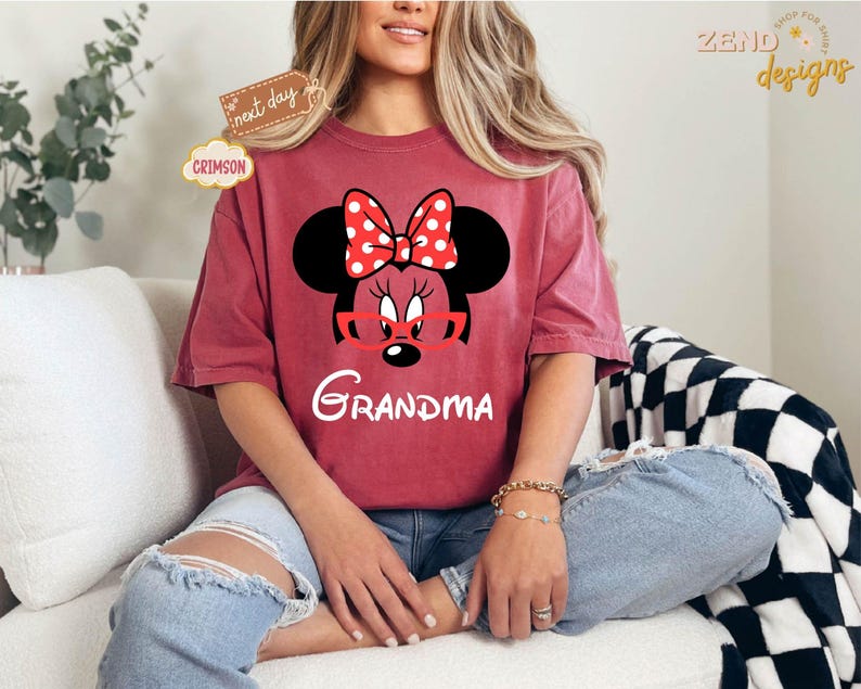 Comfort Colors® Disney Grandpa and Grandma Shirt, Mickey Grandpa T-Shirt, Minnie Grandma Shirt, Grandparents Sweatshirt, Disney Couple Tee