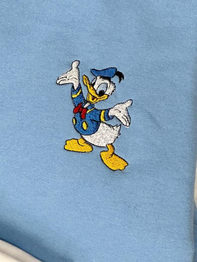Fab Five Mickey, Mouse Mouse, Goofy, Donald, or Daisy Duck Character Embroidered Crewneck Sweatshirt, Disney, Matching Couple or Friend
