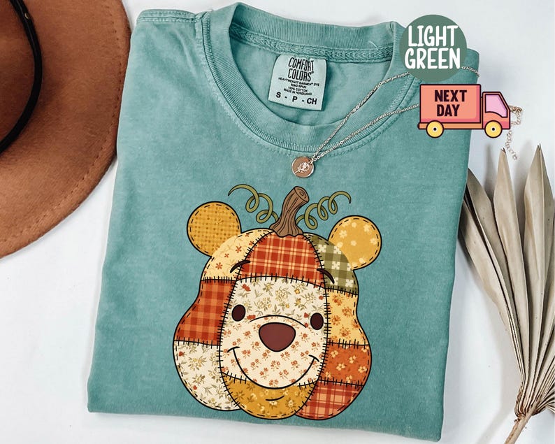 Comfort Colors® Winnie the Pooh Fall Pumpkin Patchwork product image 6