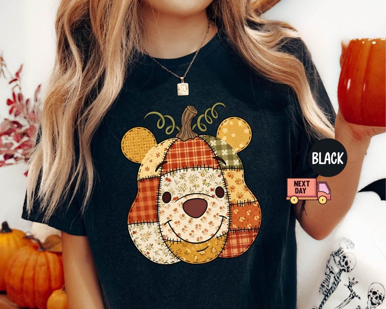 Comfort Colors® Winnie the Pooh Fall Pumpkin Patchwork product image 5