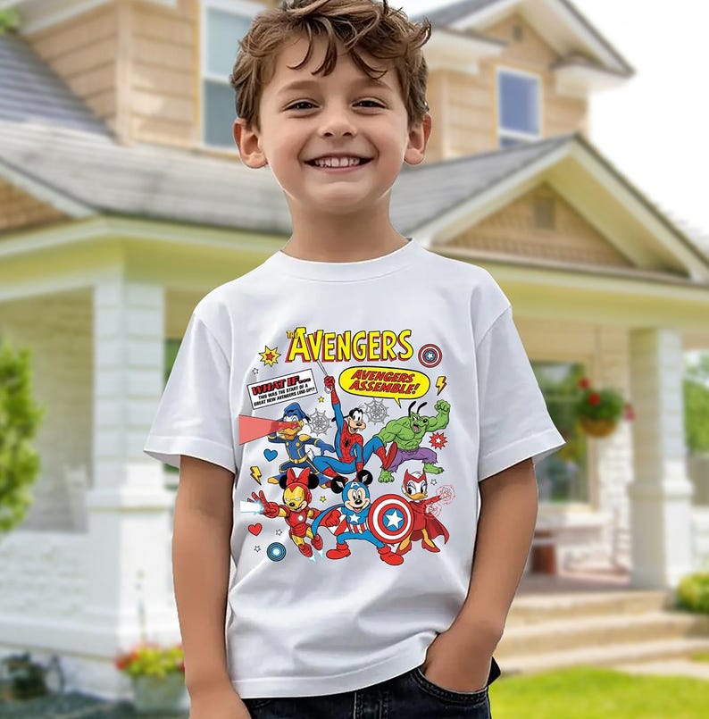 Disney Mickey and Friends Marvel Avengers Tee, Avengers Mickey Shirt, Comics Book Shirt, Magic Kingdom Hoodie, Marvel Mouse Kid Shirt Gift