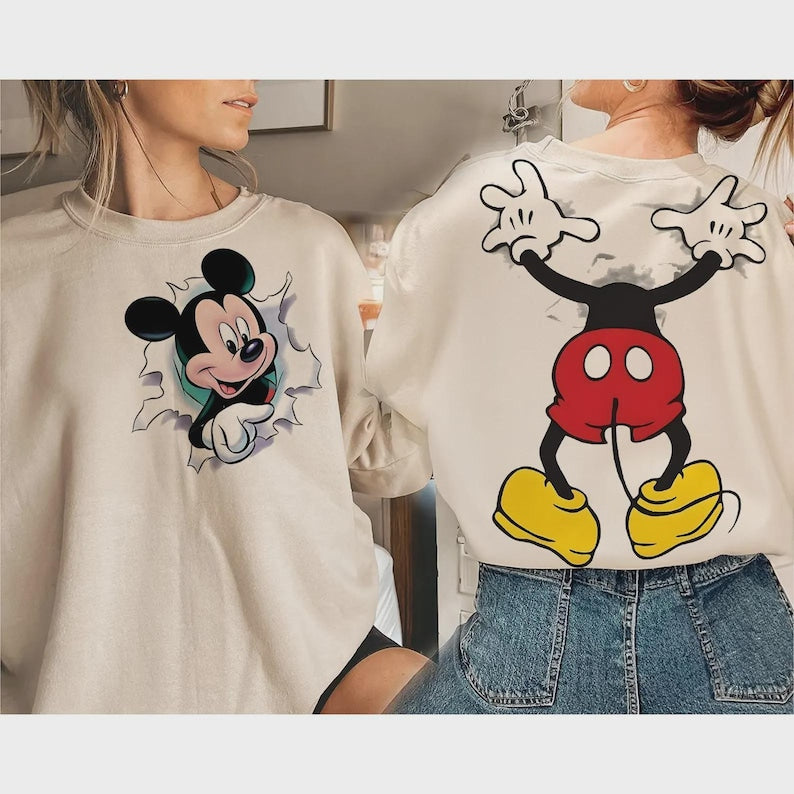 Retro Mickey Mouse T-shirt - Sweatshirt - Hoodie | Youth and Adult Styles | Y2K Trendy T-shirt | Holiday Gift