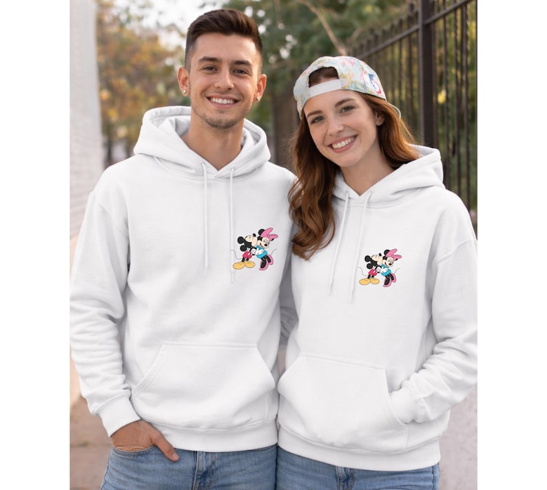 Vintage Disney Matching Shirt - Valantine's Mickey &  Minnie Tee, Mickey and Minnie Couple Hoodie