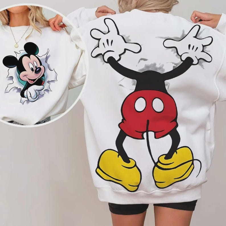 Retro Mickey Mouse T-shirt - Sweatshirt - Hoodie | Youth and Adult Styles | Y2K Trendy T-shirt | Holiday Gift