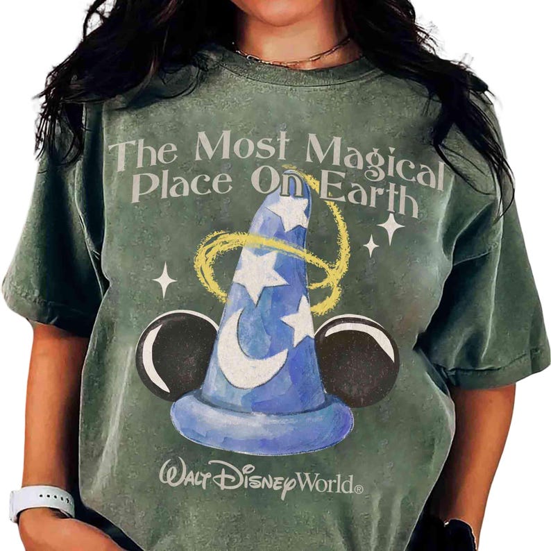 Mickey Sorcerer Hat Fantasia | Funny Cute Trend | Matching Set | Unisex Tshirt Hoodie | Kids Tee Baby Romper | Premium DTF Print | Gift| NA5