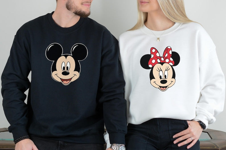 Vintage Disney Sweatshirt, Mickey Mouse Sweatshirt, Disneyland Couple Sweatshirt, Disney Classic Minnie Mouse Pose Shirt, Disneyland Holiday