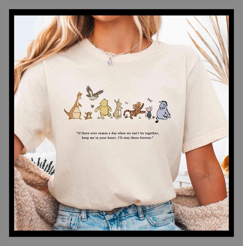 Classic Winnie The Pooh | Funny Cute Trend | Matching Set | Unisex Tshirt Hoodie | Kids Tee Baby Romper | Premium DTF Print|Gift| NA379