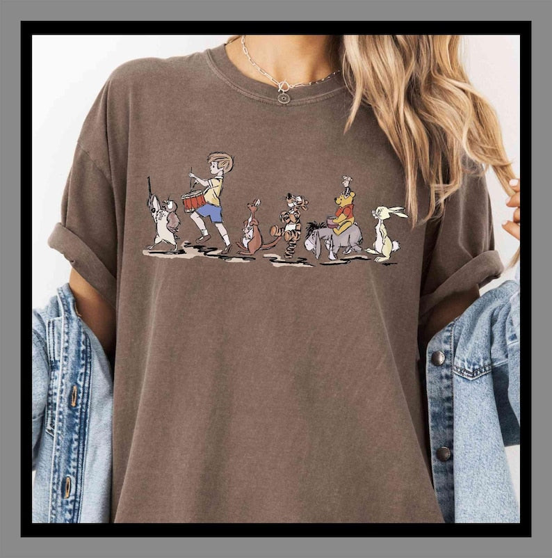 Classic Winnie The Pooh | Funny Cute Trend | Matching Set | Unisex Tshirt Hoodie | Kids Tee Baby Romper | Premium DTF Print|Gift| NA394