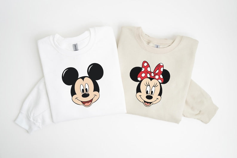 Vintage Disney Sweatshirt, Mickey Mouse Sweatshirt, Disneyland Couple Sweatshirt, Disney Classic Minnie Mouse Pose Shirt, Disneyland Holiday