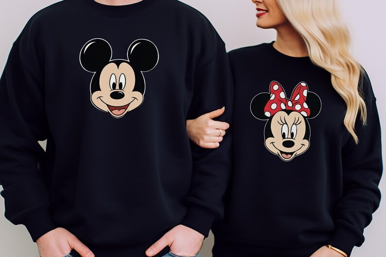 Vintage Disney Sweatshirt, Mickey Mouse Sweatshirt, Disneyland Couple Sweatshirt, Disney Classic Minnie Mouse Pose Shirt, Disneyland Holiday