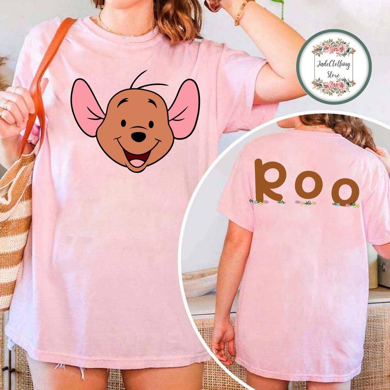 2-Sided Disney Winnie The Pooh Big Face Shirt, Winnie the Pooh Tigger Eeyore Piglet Roo Kanga Owl Shirt, Disneyland Family Matching Shirt