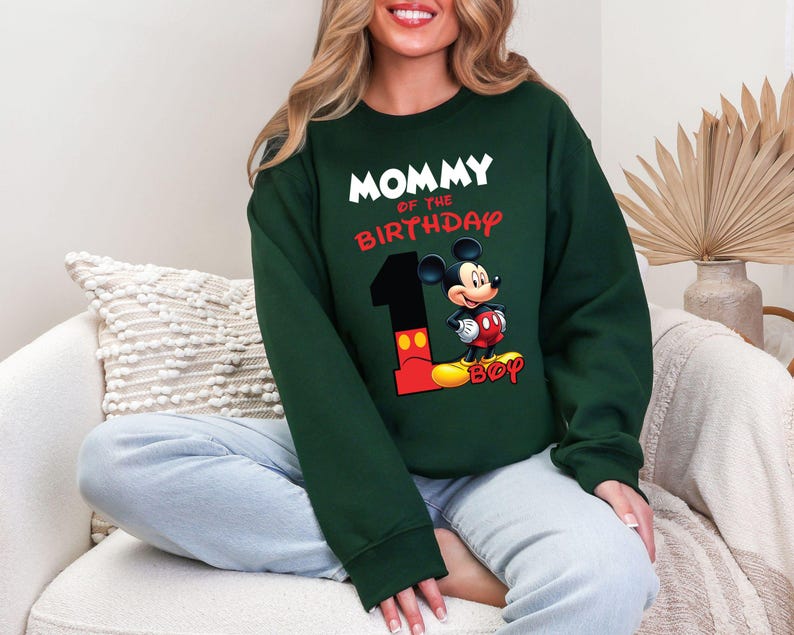 1st Birthday Mickey Shirt, Mickey Birthday Family Tees, Mommy of the Birthday Boy Mickey Mouse, Disney Birthday Gift, Family Disney Matching