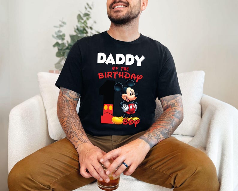 1st Birthday Mickey Shirt, Mickey Birthday Family Tees, Mommy of the Birthday Boy Mickey Mouse, Disney Birthday Gift, Family Disney Matching
