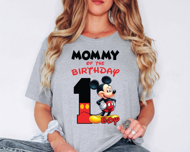1st Birthday Mickey Shirt, Mickey Birthday Family Tees, Mommy of the Birthday Boy Mickey Mouse, Disney Birthday Gift, Family Disney Matching