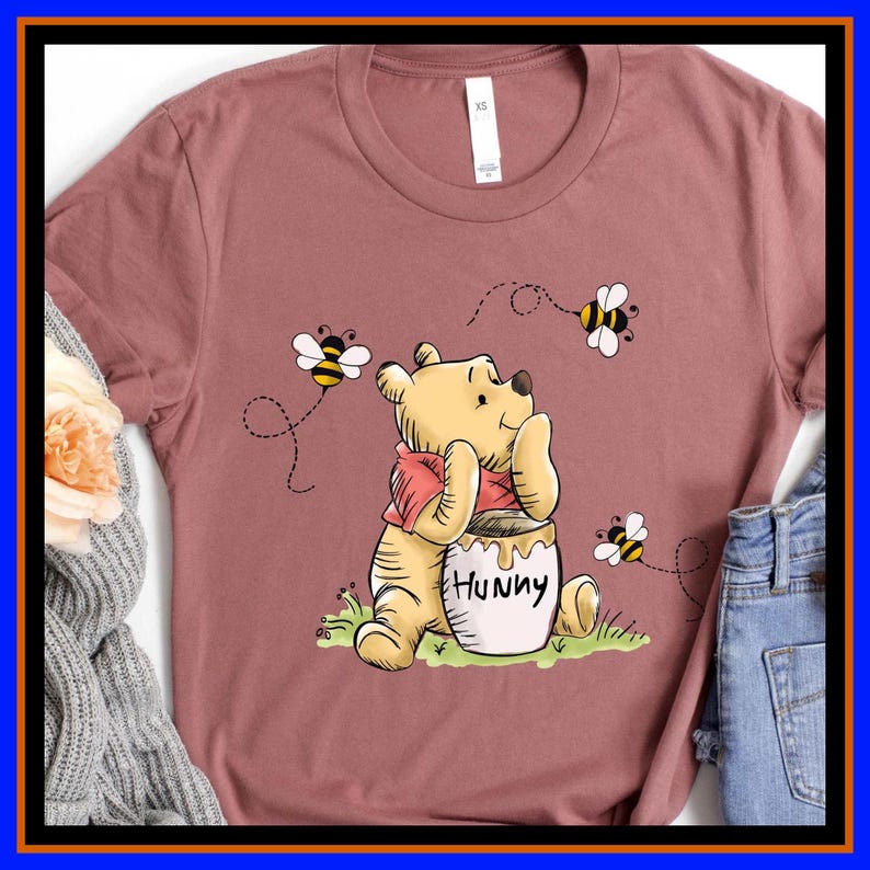 Vintage Winnie The Pooh Shirt, Disney T-Shirt Tshirt T Shirt Hoodie Unisex Men Women Kids (S-5XL) | Gildan Top for Boys & Girls | SL284