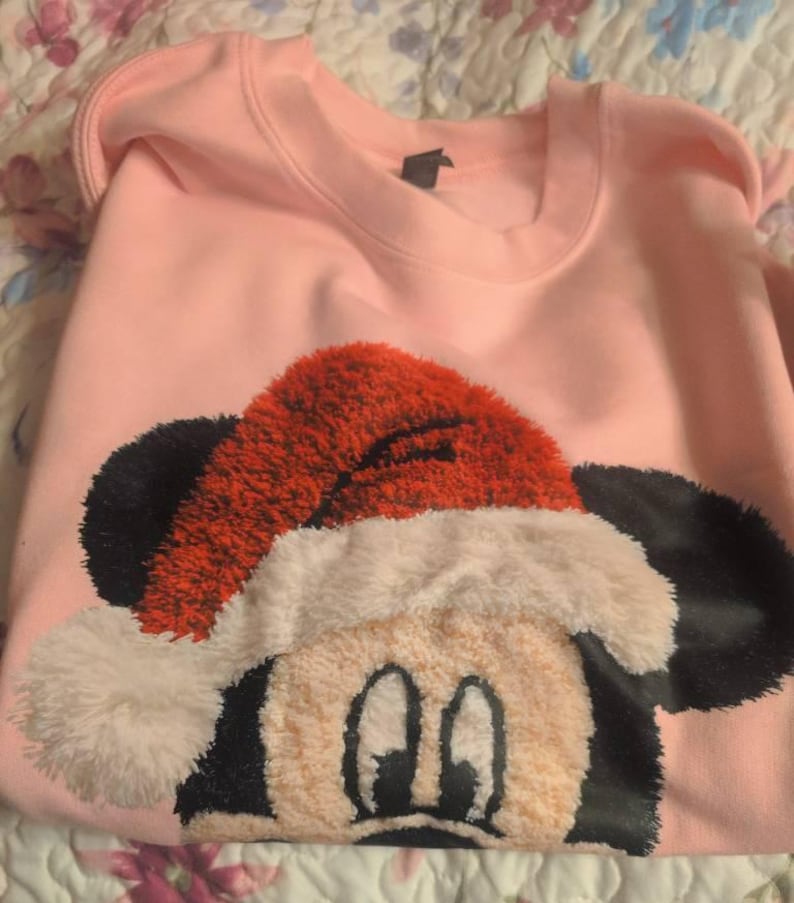 Faux Embroidery Mickey Sweatshirt Very Merry Christmas Party Shirt Disney Christmas Mickey Shirt WDW Disneyland Xmas Family Shirt