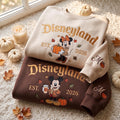 Personalized Magical Halloween Embroidered Sweatshirt, Mouse Pumpkin Fall Crewneck, Cozy Family Vacation Trip Gift