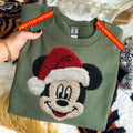 Faux Embroidery Mickey Sweatshirt Very Merry Christmas Party Shirt Disney Christmas Mickey Shirt WDW Disneyland Xmas Family Shirt
