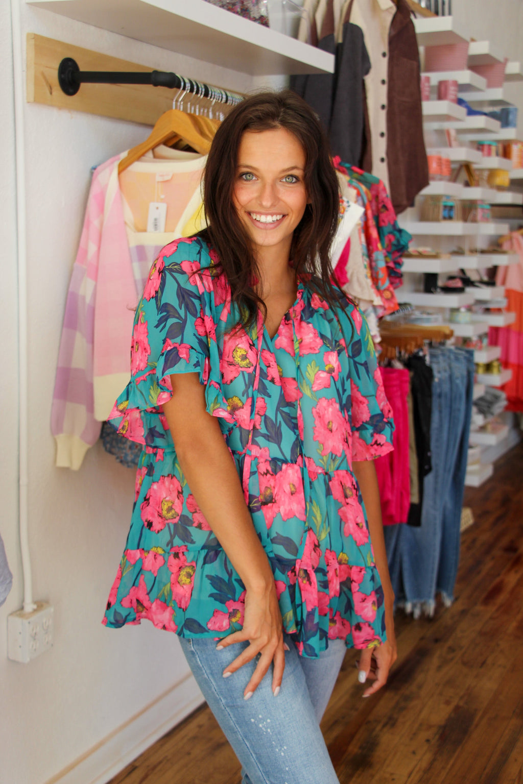 Waiting For Perfection Floral Top